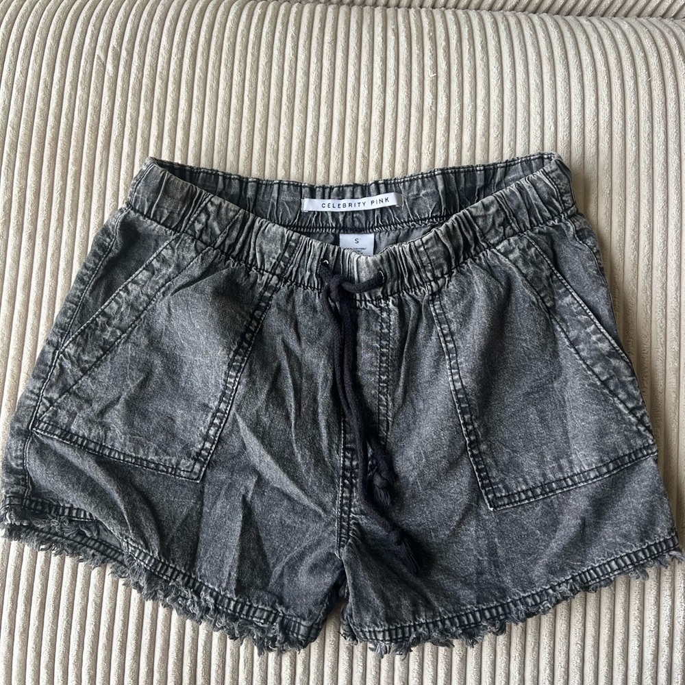 Celebrity Pink Women's Charcoal Jean Shorts